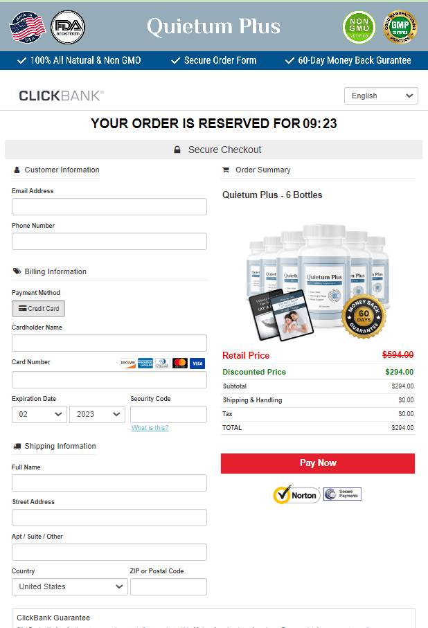 Quietum Plus Official Website Secure Order Page